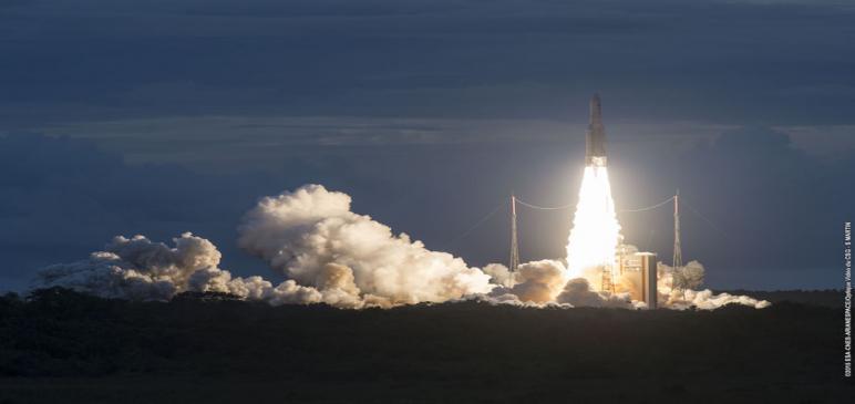 LANCEMENT D’ARIANE 5, VOL VA223, PARRAINÉ PAR LA VILLE DE KOUROU, LE 27 MAI 2015